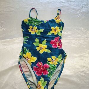 Catalina Swimming Suit Size M with Wrap Skirt Sheer Beach Vacation